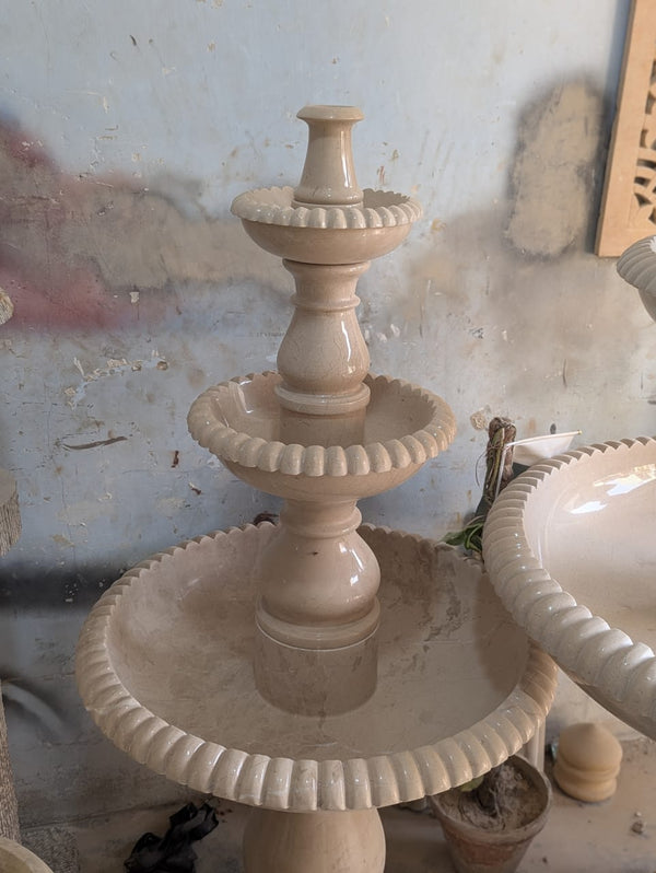 Tier Polished Marble Garden Fountain