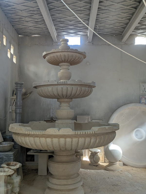 Tier Sandstone Garden Fountain – Large Outdoor Feature